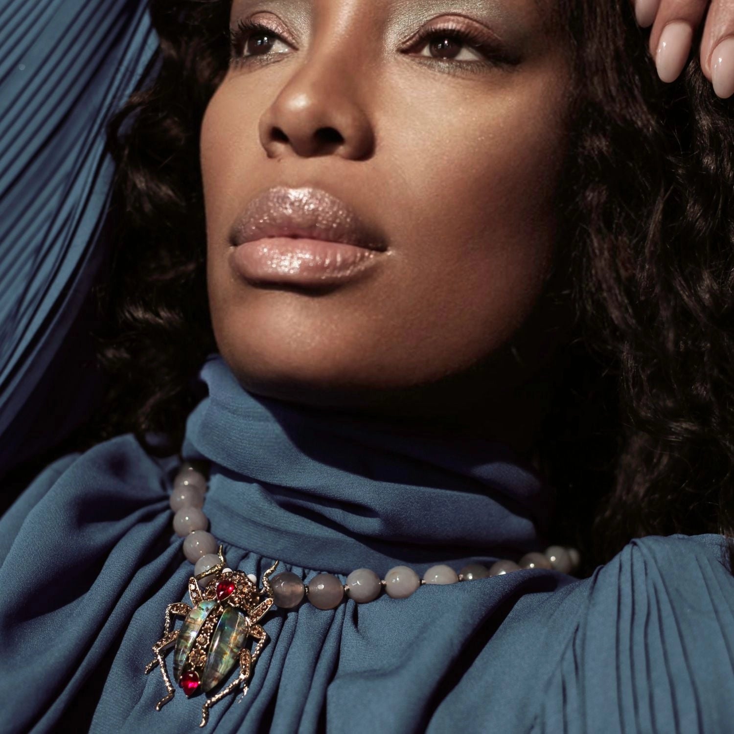 Bill Skinner Bejewelled Beetle Necklace