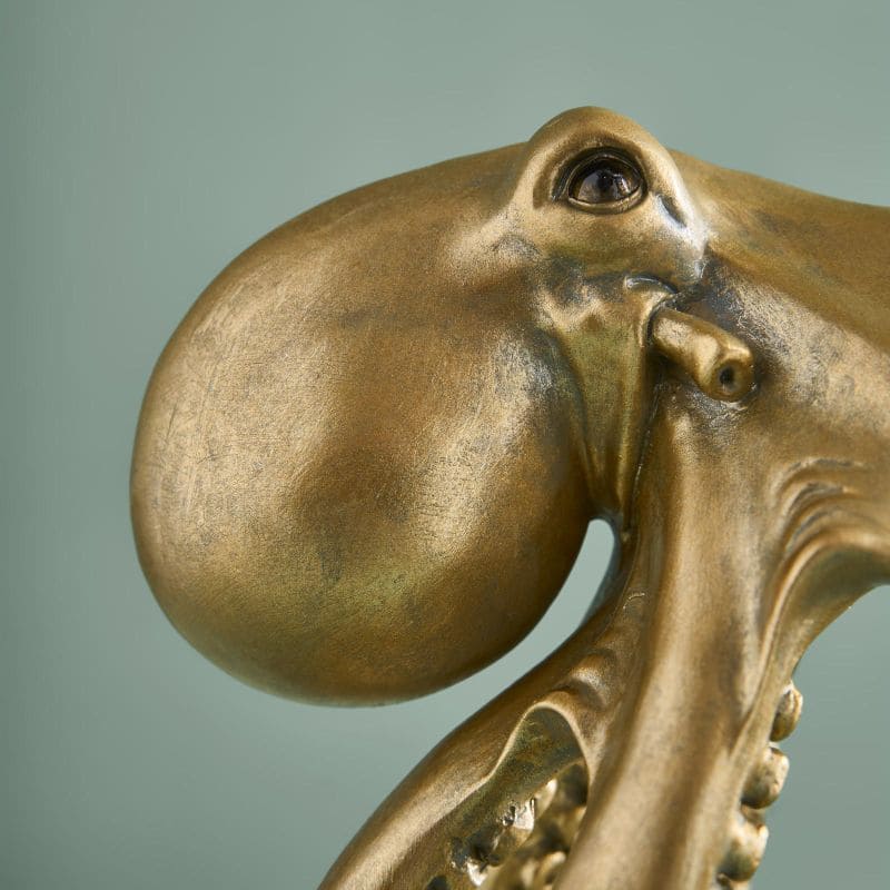 Table Lamp Baby Otto Octopus Gold Polyresin 15.5 X 13.5 cm