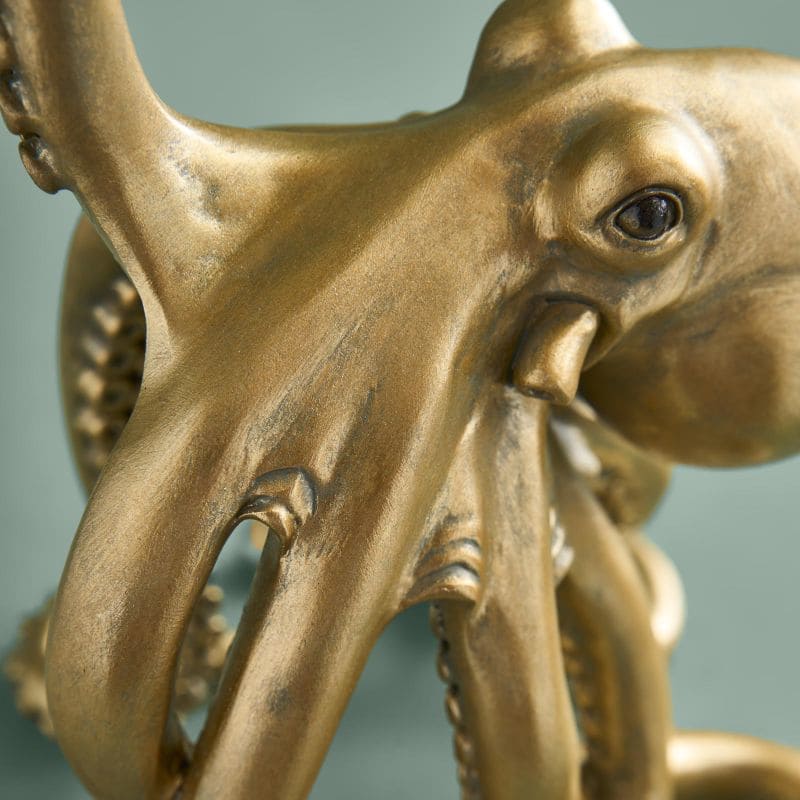 Table Lamp Baby Otto Octopus Gold Polyresin 15.5 X 13.5 cm