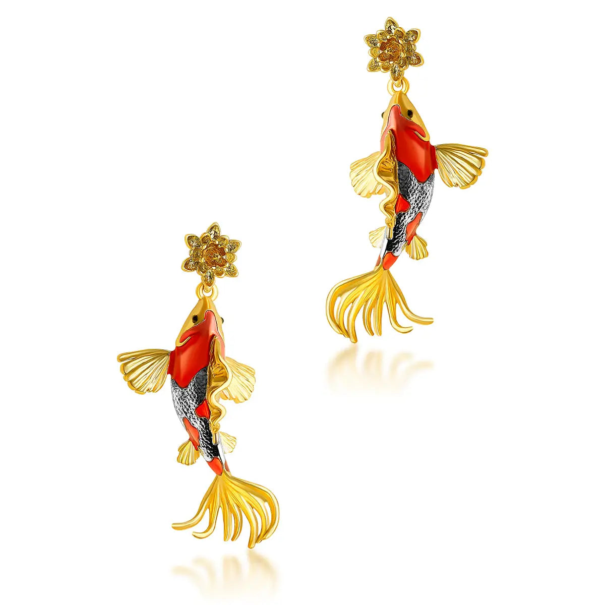 Bill Skinner Koi Carp Drop Earrings