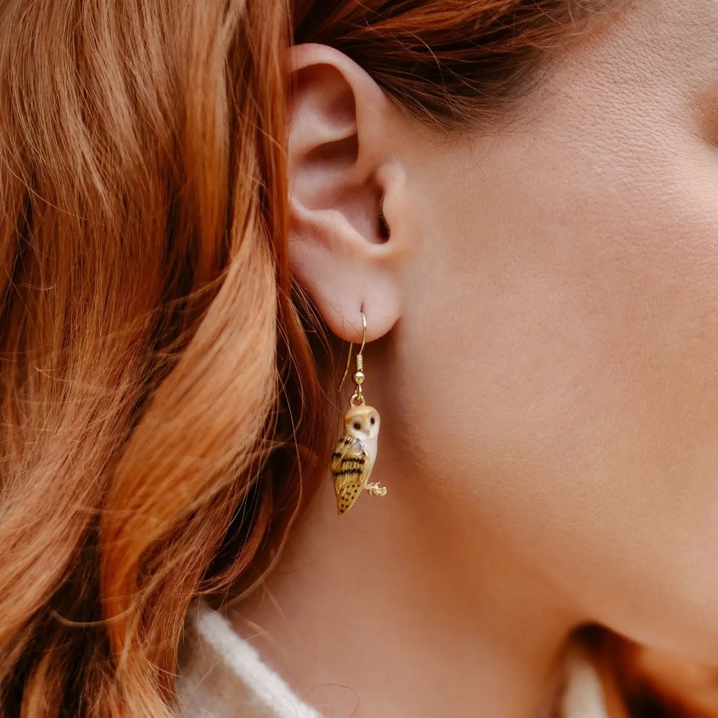 Bill Skinner Owl Drop Earrings