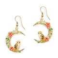 Bill Skinner Owl in Moon drop earrings